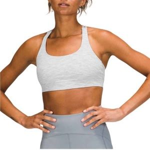 LULULEMON Athletica Women’s Gray & White Stripe Sports Bra Size 6